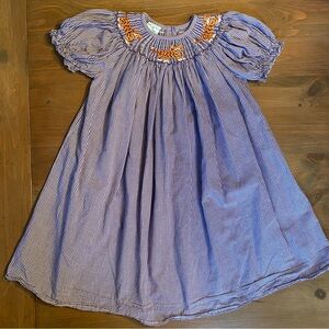 Vive la Fete Clemson Tigers smocked dress